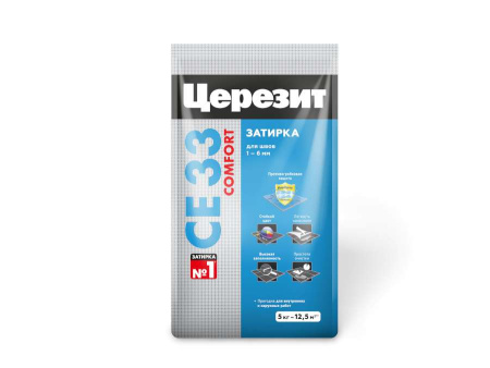 СЕ 33/5 ЦЕРЕЗИТ Затирка 1-6мм, Тёмно-коричневый 5кг 