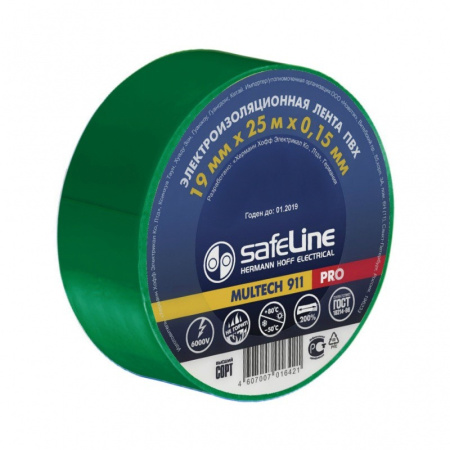 Изолента Safeline 19/20 зеленый