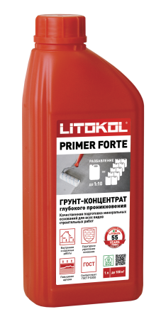 Грунт-концентрат PRIMER FORTE 1кг глубокого проникновения Litokol 