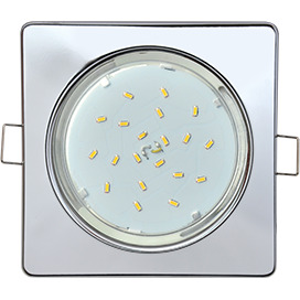 Светильник Ecola H4 Квадрат плоский Хром 41х106 FC53N4ECB GX53