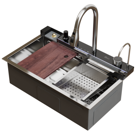 Мойка настольная MixLine МУЛЬТИ PRO V2.0 3,0мм 75х46 глубина 21,5см + сифон САТИН 554163 