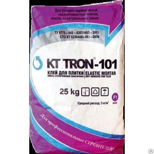 КТтрон-101 Клей/плитки Эластичный  25кг/ведро/мешок