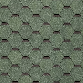 Гибкая черепица ШИНГЛАС Самба Малахит  (уп 3 м.кв)