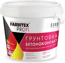 Грунтовка акриловая бетоноконтакт 12кг FARBITEX PROFI