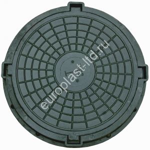 Люк ПП Тип Т (С250) черный D=740 Н=115мм до 25т (СТОЯНКИ, ОБОЧИНЫ, ГАРАЖИ)