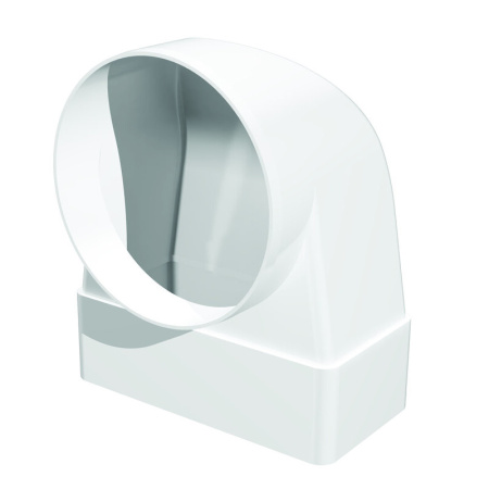 Соединитель угловой 90гр. 620СК15КП плоского возд. круглым пластик 60х204/D150   ЭраВент (20)