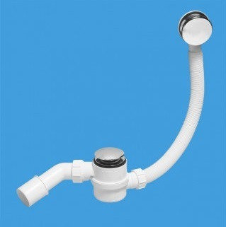 MRB12 Трап д/ванны 1 1/2х40/50 слив "кнопка" г/з h=25мм