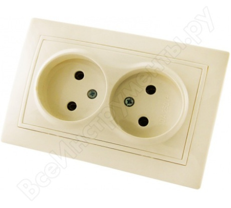 Розетка двойная 2П 10А 250В сл. кость "Таймыр" TDM SQ1814-0113