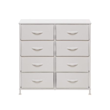 Комод Leset Линкс 8 ящ. (к/з), Каркас Белый, ящики Белые 30х80х81,5см