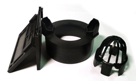 1105 Набор аксессуаров для лотков серии ТОР(заглушка 2шт,листвоуловитель, переход. для трубы DN110)