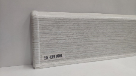 Плинтус пластиковый Идеал Деконика Клен патина с кабель-каналами/265 (85мм 2,2) (20)