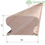 Поручень Бук 3000*70*45 PLP