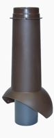 Выход канализации Krovent Pipe-VT 110 изолированный коричневый
