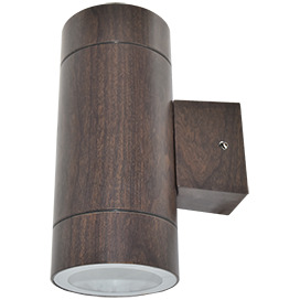 Свет-к Цилиндр метал. 2*GX53 Темное Дерево  (205*140*90) IP65 FW53B2ECH Ecola 8013А 