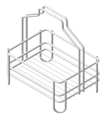 Корзина на ножках 200х150х235 ПП Белый муар П0001296