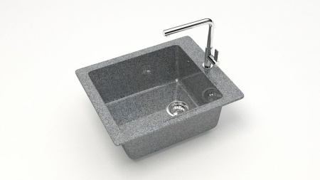 Z008Q08 Мойка Линди квадратная 43х50 ТЕМНО-СЕРАЯ (GM14, GM28)