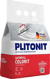 Затирка PLITONIT Colorit между всеми типами плитки (1,5-6 мм) белая 2 кг (8)*
