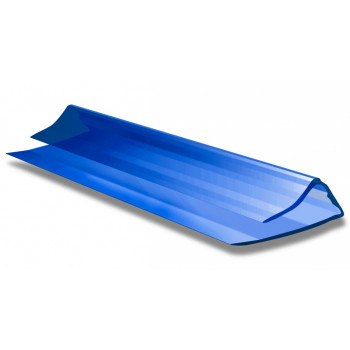 Профиль торцевой П-10мм  2,1м синий Юг-ойл- пласт