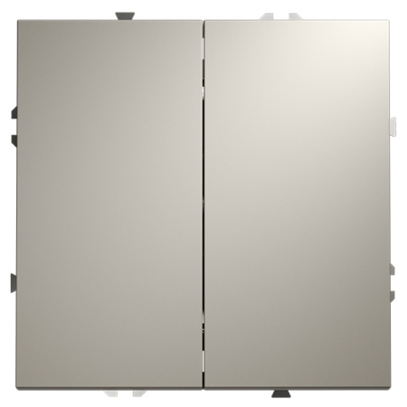 Проходной переключатель встраиваемый VOLTUM S70 двухклавишный 10А, (кашемир)