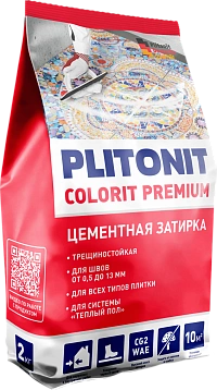 Затирка PLITONIT COLORIT Premium биоцидная мокрый асфальт пакет 2 кг (8)