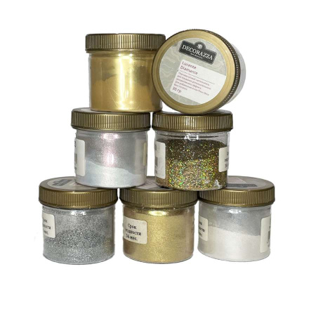 Decorazza Наполнитель для придания доп. декор. эффекта LUCENTE Glitter argento GL A 30 г(З)