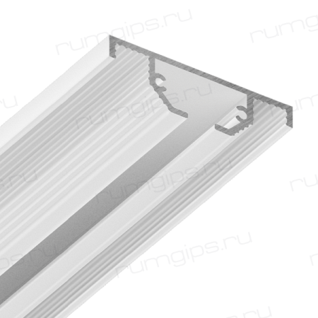 Профиль ОК 40 Белый муар (2м)  (однорядная гардина)