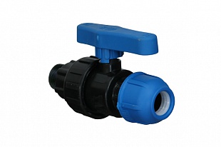 Кран шаровый 20х1/2 нар. резьба ПНД