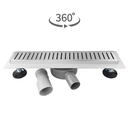 Трап Санакс 00037 нерж сталь 400х70 горизонтальный с зазором под плитку