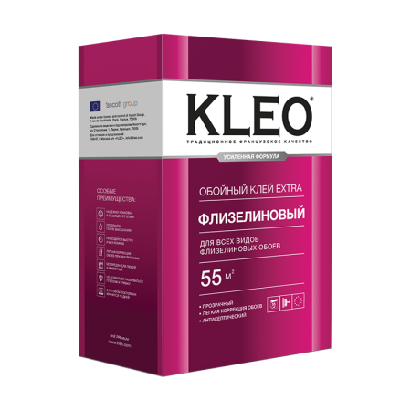 Клей KLEO EXTRA 55 380 г/55м2 д/флизелиновых обоев (16)