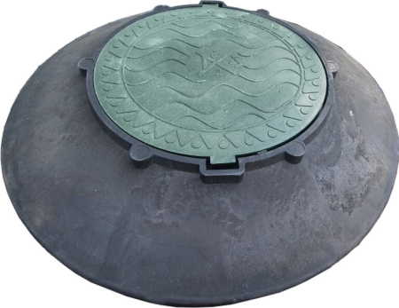 Люк конусный переходник 1000  тип К зелёная крышка (пешеходная нагрузка) до 1,5т