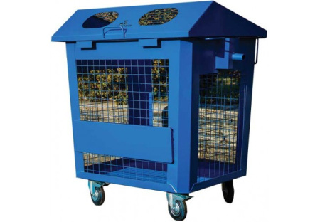 Контейнер для ТБО метал, сетчатый, окраш, синий V=1,1м3 (арт.:МК-1,1S)