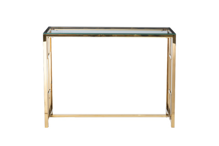 Консоль прозрачное стекло/золото 78*30*100 47ED-CST072GOLD
