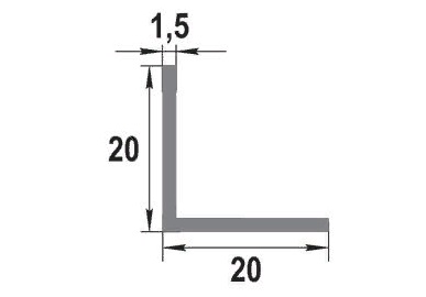 Угол бронза 20*20 матовый Уп 06-27.2700.504л, анод