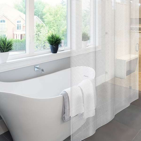 Штора д/ванны Meiwa 182х182 Linea белая/6420