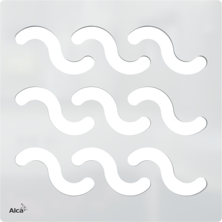 AlcaPlast MPV002 Дизайн решетка 102х102 нержавеющая сталь