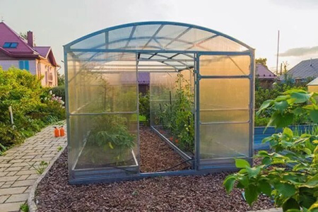 Теплица "Прима-3 (2022)" 3м*2,4м*4м оцин. труба шаг 1 м