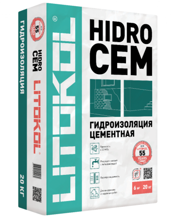 Гидроизоляция HIDROСЕМ на цементной основе 20кг Litokol