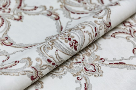 КМ7704 Обои KERAMA MARAZZI  виниловые Ориент мотив, белый красный 1,06х10м (6)