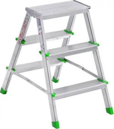 3103 Стремянка алюминевая двусторонняя 3+3 