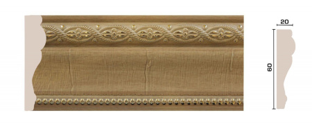 Молдинг 1М6-5В 20х60мм 2,4м бежевый (20)