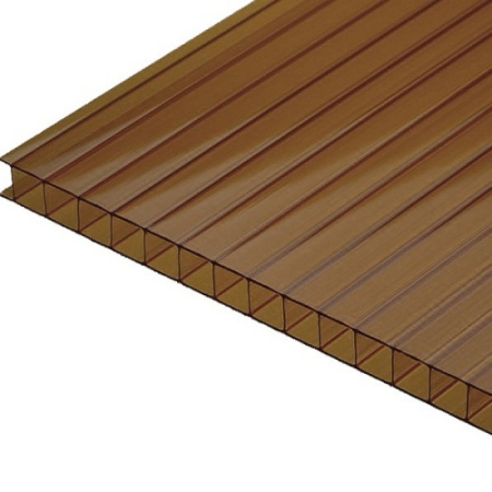 Поликарбонат 12000х2100х10  БРОНЗА (ЯНТАРНЫЙ)Berolux Юг-ойл- пласт