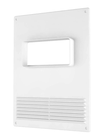 Площадка торцевая пластм.ПТГР511 фланец 50*110 горизонт. .С РЕШЕТКОЙ 180*250