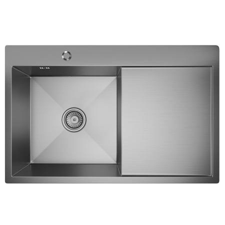 Мойка настольная MixLine PRO 3,0мм 78х50 левая глубина 20см + сифон САТИН 551877