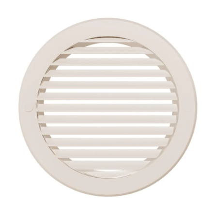 Решетка вент. круглая наруж. 12РКН D150 Ivory  /с фланцем D125