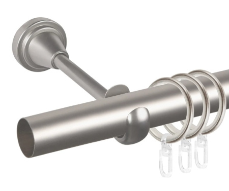 Карниз метал. 1 рядн. АС МАРТ Grace D25Г (гладкий) Сатин 3,0 м