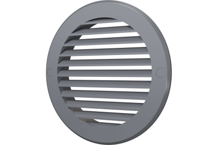 Решетка вент. круглая наруж. 12РКН D150 серая.  /с фланцем D125