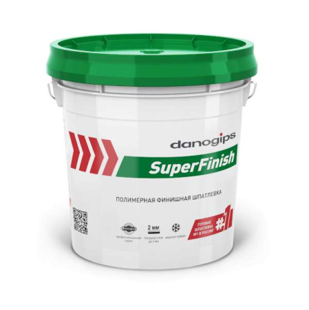 DANOGIPS шпатлевка гот. финишная Superfinish 17л/28 кг ведро (33) ("SHEETROCK)