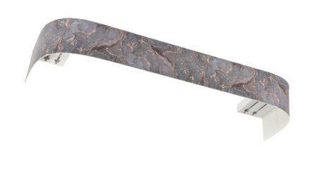 Карниз ПВХ с блендой Стоун марбель с поворотом 2-х ряд. 2,4м ЛЕ-ГРАНД 