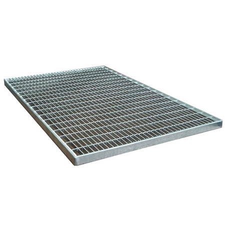 746 Решетка придверная стальная ячеистая  оцинкованная 390х590