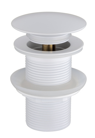 Слив для умыв. 612-MW автомат (клик-клак) Matt White 